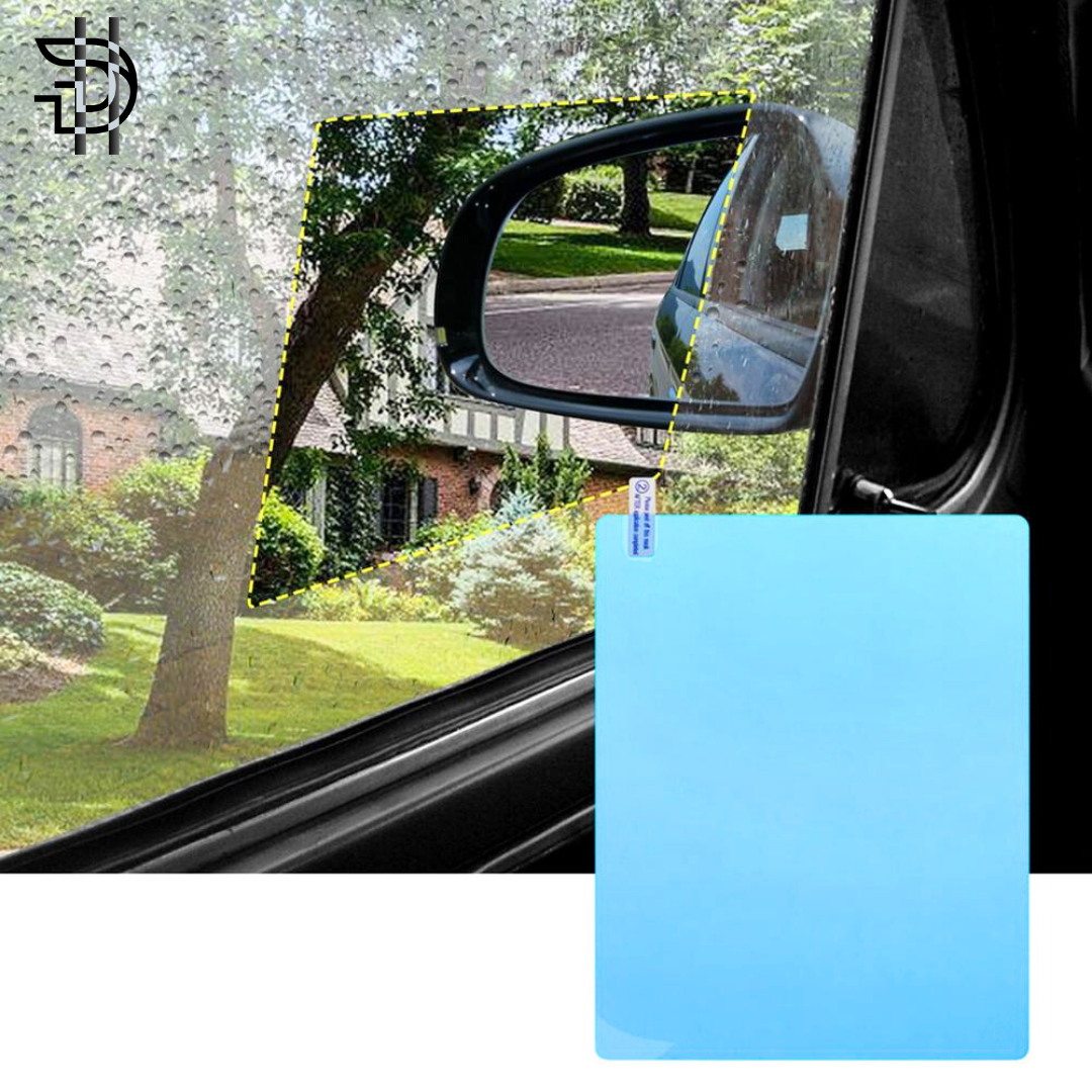 2Pcs Anti Fog Film | Car Window Waterproof Anti-Fogging | 2 Pcs Set | Window Rainproof Anti-Glare Side Window Protector Square Film | Anti Fog Clear Car Window Accessories | High Quality | 88-DAFSWF093