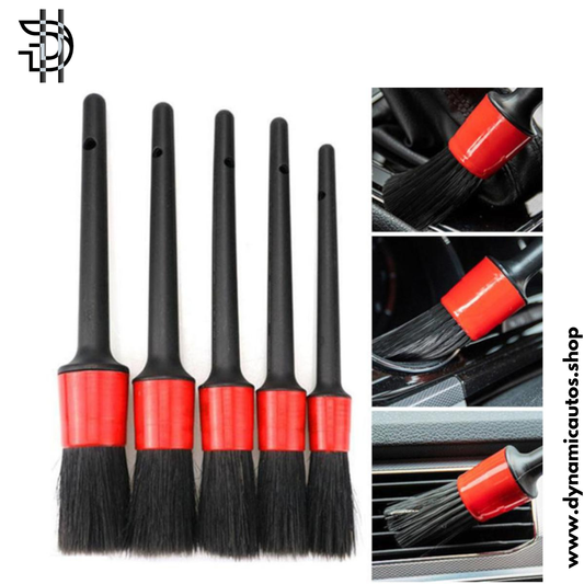 5Pcs Car Detailing Brushes Set | Interior & Exterior Cleaning Tools | Auto Accessories Pakistan